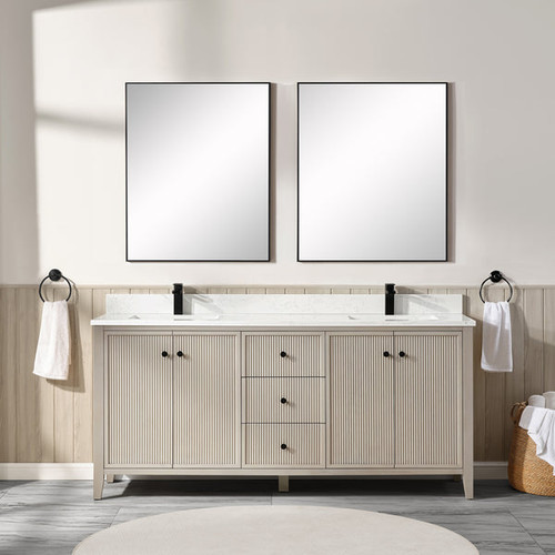 Blossom Torino 72" Vanity (Cabinet Only) - Washed Grey - V8050 72 35