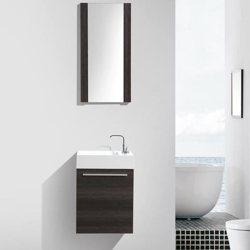 Blossom Colmar 18" Wall-Hung Vanity & Sink - Dark Oak - V8004 18 07 A