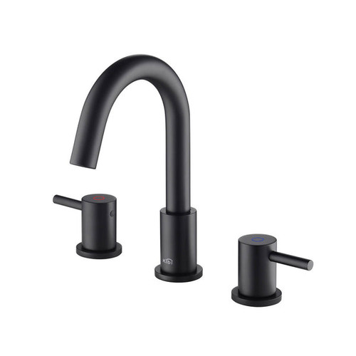 Blossom Wide Spread Lavatory Faucet with Pop Up Waste - Matte Black - KBF1016MB