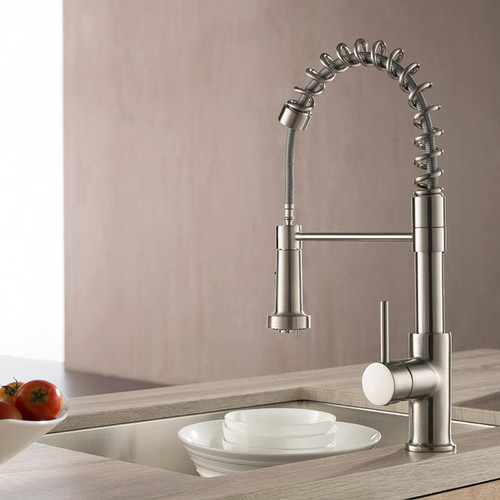 Blossom Single Handle Pull Down Kitchen Faucet - Brush Nickel - F01 205 02