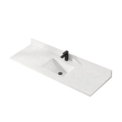 Blossom Artificial Stone Counter-Top With Backsplash and Sink, Calacatta White - CT5 6022 05 SC
