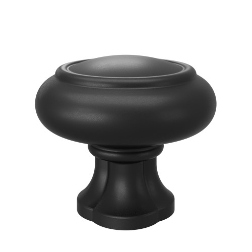 Atlas Lanehurst 1 1/4 Inch Matte Black Door Knob, A6011-BL