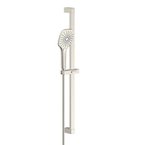 Gerber Versa Square 30" Slide Bar Assembly W/ 3 Function Handshower 1.75gpm, Brushed Nickel - D461738BN