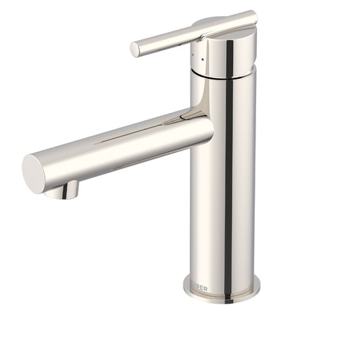 Gerber Parma Single Handle Lavatory Faucet Straight Spout w/ Metal Touch-Down Drain 1.2gpm, Polished Nickel - D224458PN