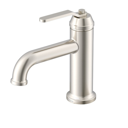 Gerber Kinzie Single Handle Lavatory Faucet Single Hole Mount w/ Metal Touch Down Drain 1.2gpm, Brushed Nickel - D225037BN