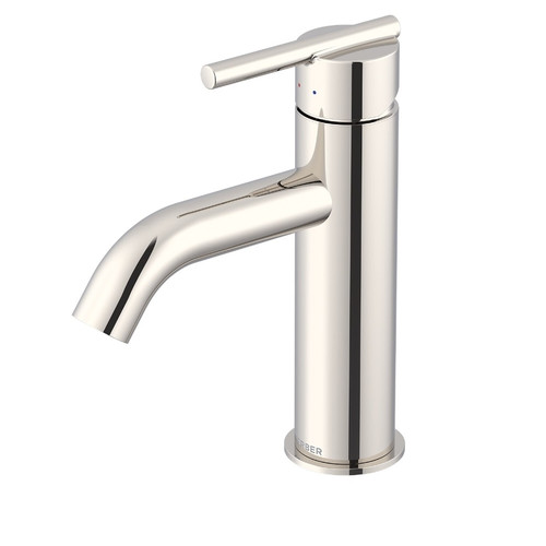 Gerber Parma Single Handle Lavatory Faucet w/ Metal Touch-Down Drain & Optional Deck Plate Included 1.2gpm, Polished Nickel - D225458PN