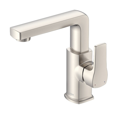 Gerber Tribune Single Handle Lavatory Faucet Single Hole Mount Side Control w/ Metal Touch-Down Drain 1.2gpm, Brushed Nickel - D230670BN