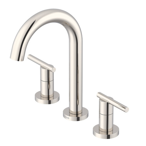 Gerber Parma Trim Line Two Handle Widespread Lavatory Faucet w/ Metal Touch-Down Drain 1.2gpm, Polished Nickel - D303658PN