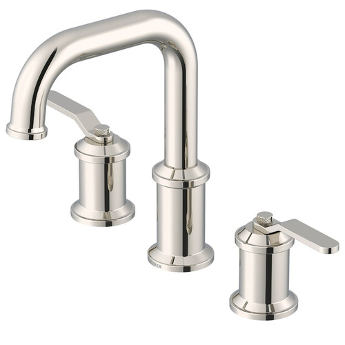 Gerber Kinzie Two Handle Widespread Lavatory Faucet w/ Metal Touch-Down Drain 1.2gpm, Polished Nickel - D304137PN