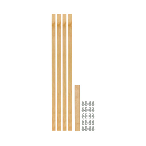 Rev-A-Shelf (4) 49-7/8" x 1-1/8" Wood Pilaster Uprights and (5) Pilaster Hardware Sets - 4PIL-50-113-1
