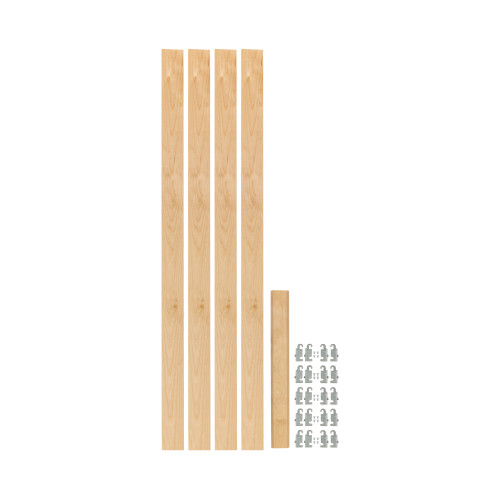 Rev-A-Shelf (4) 49-7/8" x 2-3/8" Wood Pilaster Uprights and (5) Pilaster Hardware Sets - 4PIL-50-238-1