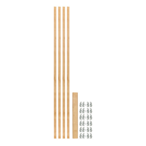 Rev-A-Shelf (4) 57-7/16" x 7/8" Wood Pilaster Uprights and (6) Pilaster Hardware Sets - 4PIL-58-088-1