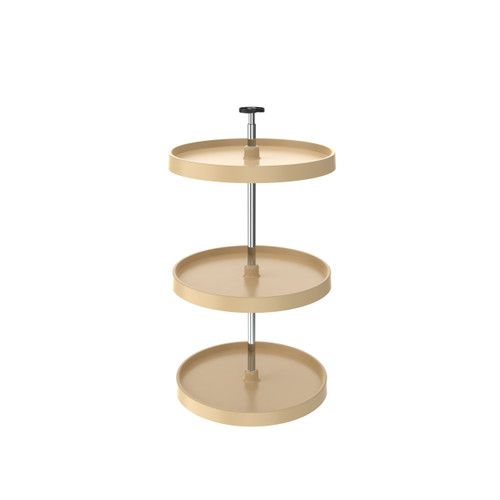 Rev-A-Shelf 20" Almond Value Line Polymer Full-Circle 3-Shelf Lazy Susan for 33" to 36" H Corner Wall Cabinets - 3073-20-15-531