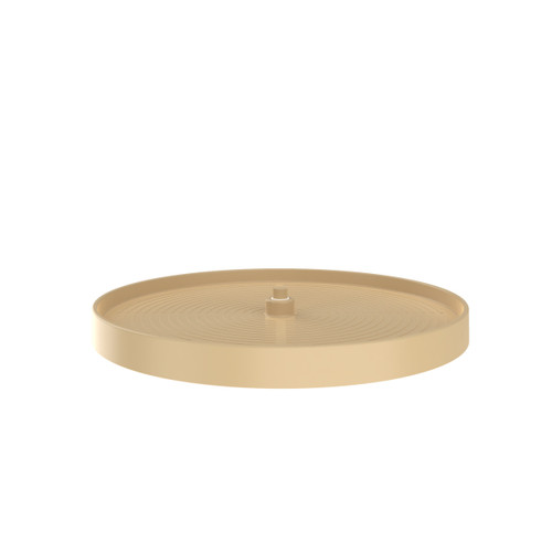 Rev-A-Shelf 24" Almond Lazy Daisy Polymer Full-Circle 1-Shelf Lazy Susan w/Bottom-Mount Hardware for Corner Base Cabinets - LD-2061-24BM-15-1