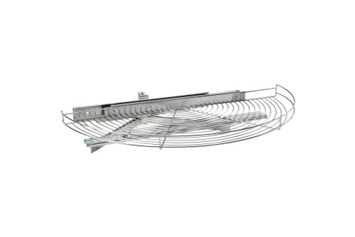 Rev-A-Shelf 33" Wire Bottom Single-Tier Half-Moon Optimizer w/ Pivot and Slide Hardware for 18-1/2" Blind Corner Cabinet Openings - 5881-33CR-1