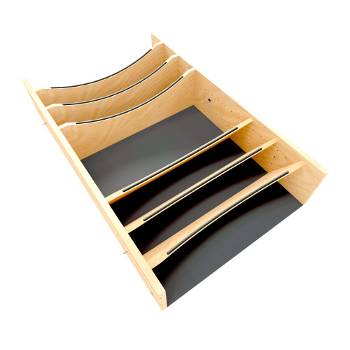 Rev-A-Shelf Craftsman Collection Solid Maple Adjustable Deep Drawer Divider Insert w/ Black Accents for 33"-36" Base Cabinet Drawers - 4WDIVCC-36MB-1