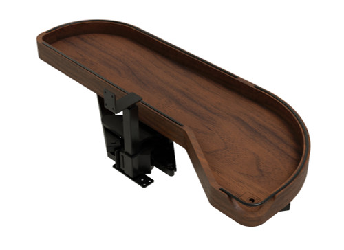 Rev-A-Shelf Craftsman Collection Solid Walnut Single-Tier Girasolo w/ Soft-Close and Black Accents for 12" Right Opening/Blind Left Corner Cabinets - 4871CC-WN-12-RMB
