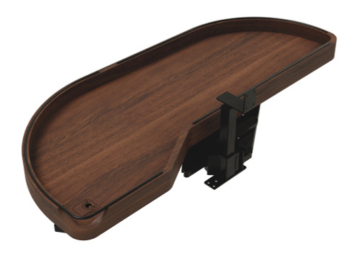 Rev-A-Shelf Craftsman Collection Solid Walnut Single-Tier Girasolo w/ Soft-Close and Black Accents for 15" Left Opening/Blind Right Corner Cabinets - 4871CC-WN-15-LMB