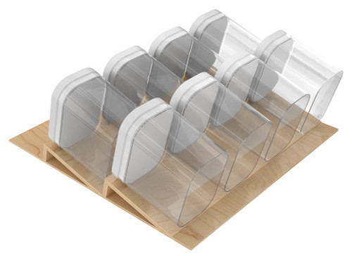 Rev-A-Shelf Maple OXO Drawer Insert Organizer for 24" Base Cabinet Deep Drawers - 4OXO-24-1