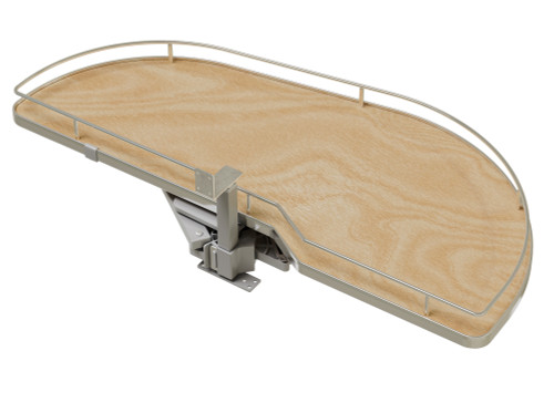 Rev-A-Shelf Maple Single-Tier Girasolo w/ Soft Close and Chrome Accents for 18" Right Opening/Blind Left Corner cabinets - 5871-18-RMP