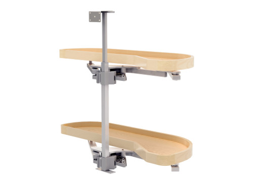 Rev-A-Shelf Maple Two-Tier Classic Girasolo w/ Soft-Close for 12" Right Opening/Blind Left Corner Cabinets - 4WLS87-12-R