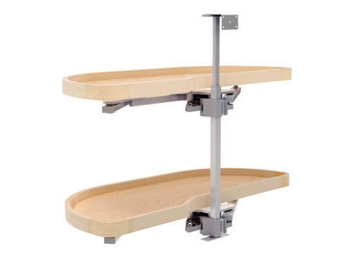 Rev-A-Shelf Maple Two-Tier Classic Girasolo w/ Soft-Close for 18" Left Opening/Blind Right Corner Cabinets - 4WLS87-18-L