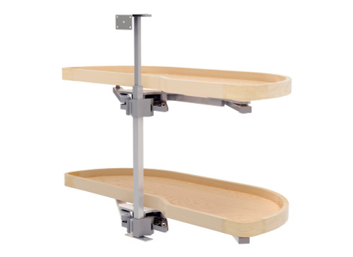 Rev-A-Shelf Maple Two-Tier Classic Girasolo w/ Soft-Close for 18" Right Opening/Blind Left Corner Cabinets - 4WLS87-18-R