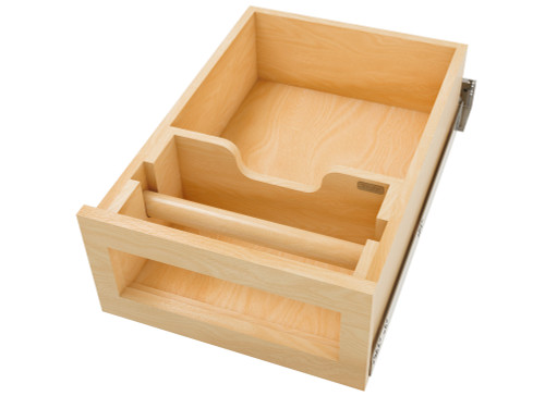 Rev-A-Shelf Natural Maple Paper Towel Drawer System w/ BLUM Soft-Close Slides for 18" Base Cabinets - 4PTD-18HSC-1