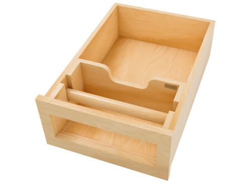 Rev-A-Shelf Natural Maple Paper Towel Drawer System w/o Slides for 18" Base Cabinets - 4PTD-18H-1