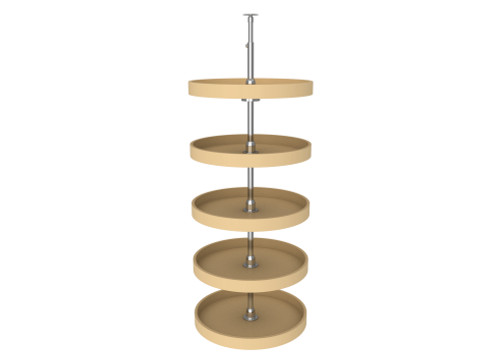 Rev-A-Shelf Polymer Full-Circle 5-Shelf Lazy Susans for Tall Pantry Cabinets - 6065-20-15-52
