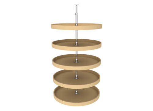 Rev-A-Shelf Polymer Full-Circle 5-Shelf Lazy Susans for Tall Pantry Cabinets - 6065-28-15-52