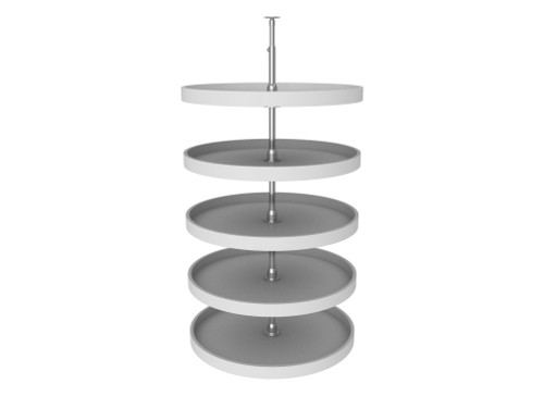 Rev-A-Shelf Polymer Full-Circle 5-Shelf Lazy Susans for Tall Pantry Cabinets - 6065-28-11-52