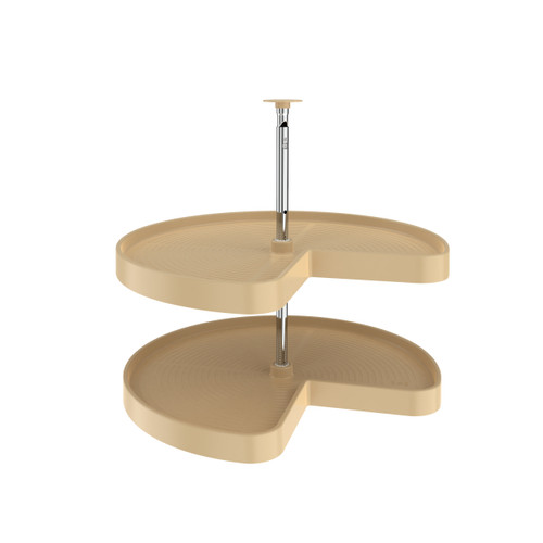 Rev-A-Shelf Polymer Kidney-Shaped 2-Shelf Lazy Susan for Corner Base Cabinets - LD-2472-28-15-1