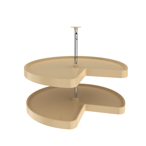 Rev-A-Shelf Polymer Kidney-Shaped 2-Shelf Lazy Susan for Corner Base Cabinets - LD-2472-32-15-1