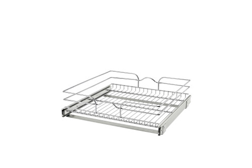 Rev-A-Shelf Single-Tier Bottom Mount Pullout Steel Wire Organizer - 5WB1-2120CR-1
