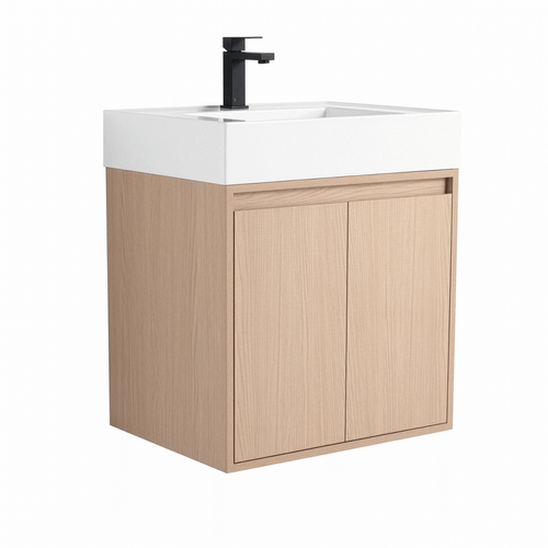 Fine Fixtures Crownpoint Wall Hung Vanity Cabinet 24" Wide, White Oak - CR24WO