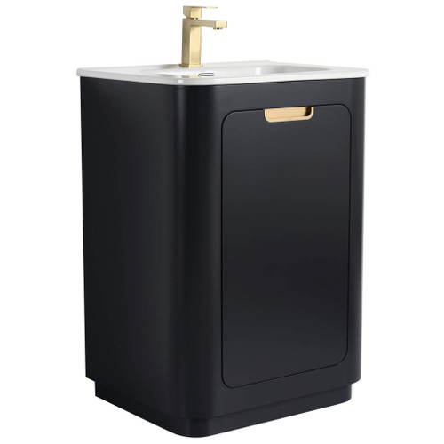 Fine Fixtures Shireplace Vanity Cabinet 24" Wide, Carbon Black - SP24CB