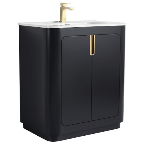 Fine Fixtures Shireplace Vanity Cabinet 30" Wide, Carbon Black - SP30CB