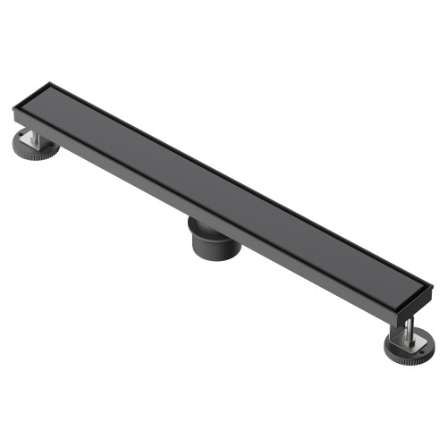 Fine Fixtures 24" Linear Shower Drain | Convertible Design | Matte Black - DRA24BL