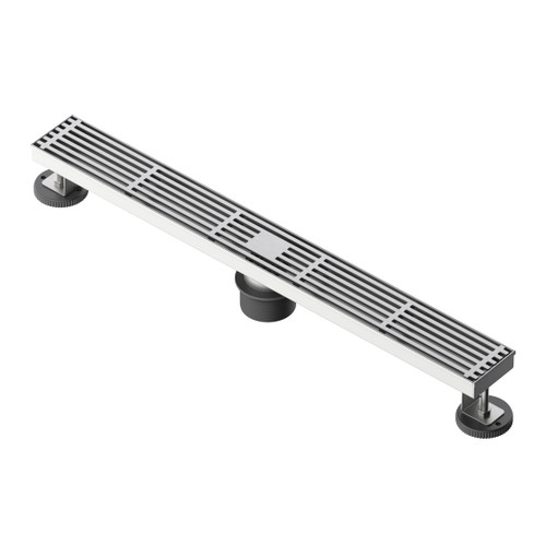 Fine Fixtures 24" Linear Shower Drain | Slotted Design |Satin Nickel - DRB24SN