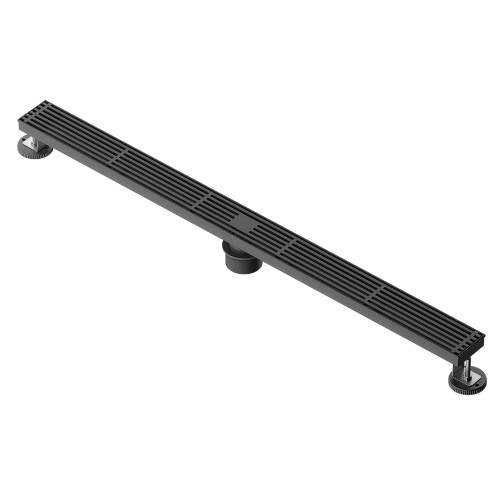 Fine Fixtures 36" Linear Shower Drain | Slotted Design | Matte Black - DRB36BL