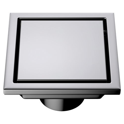 Fine Fixtures 4" Square Shower Drain | Convertible Design | Polished Chrome - DRA4PC