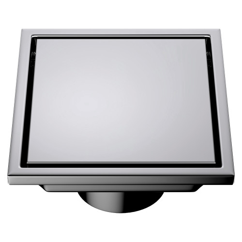 Fine Fixtures 6" Square Shower Drain | Convertible Design | Polished Chrome - DRA6PC