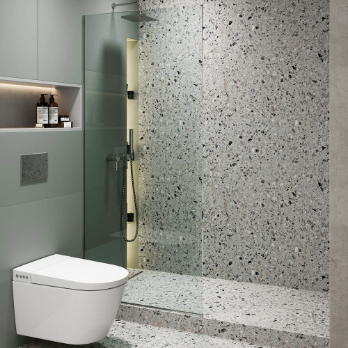 Fine Fixtures Frameless Fixed Shower Panel - 30" x 74", Polished Chrome - SDC30PC