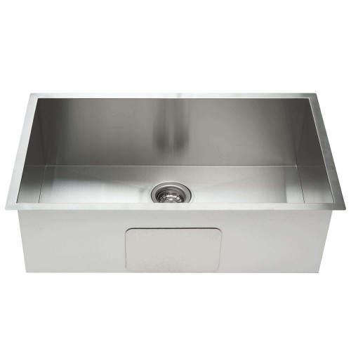 Fine Fixtures 32" x 19" x 9" - 18 Gauge Undermount Single Bowl Stainless Steel Kitchen Sink - S701