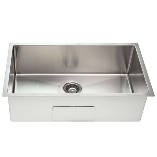 Fine Fixtures 32" x 18" x 10" - 16 Gauge Undermount Single Bowl Stainless Steel Kitchen Sink - S902