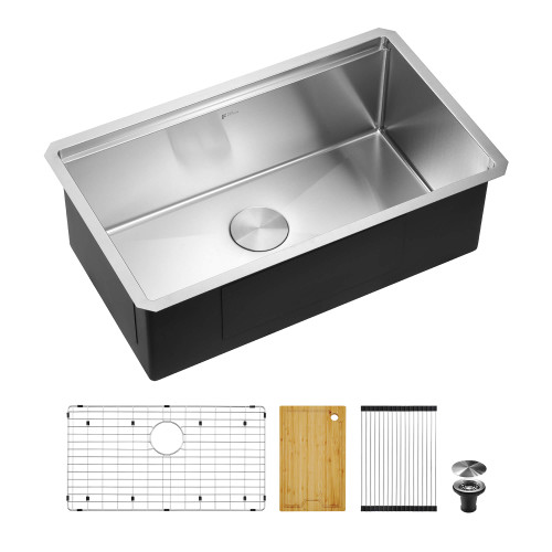 Fine Fixtures 30" x 19" x 10" - Undermount Single Bowl Kitchen Sink with Workstation Sets - SW103