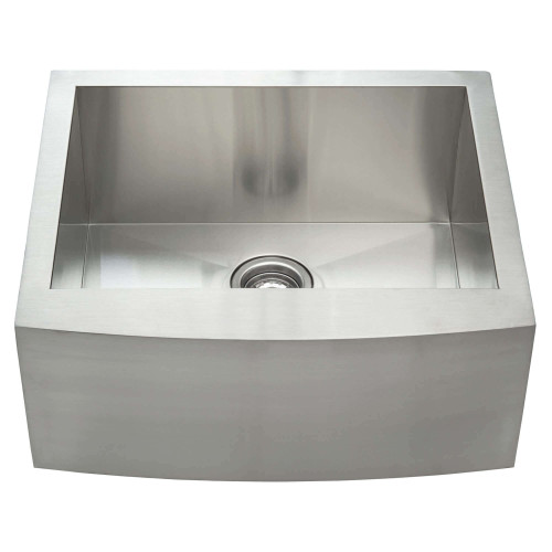 Fine Fixtures 24" x 21" x 10" - 16 Gauge Single Bowl Apron-Front Stainless Steel Kitchen Sink - S804