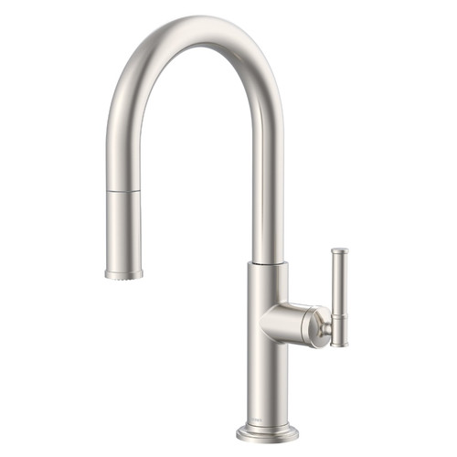 Gerber Montclare Single Handle Pull-Down High-Arc Prep Faucet 1.75gpm, Stainless Steel - D150529SS
