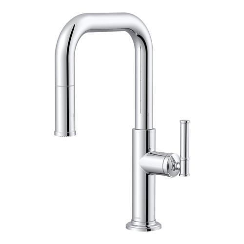Gerber Montclare Single Handle Pull-Down Angled Spout Prep Faucet 1.75gpm, Chrome - D150629